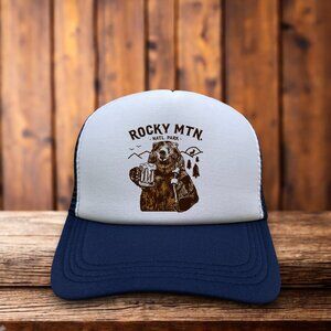 Rocky Mountain National Park Unisex Trucker Hat Navy Colorado Baseball Cap